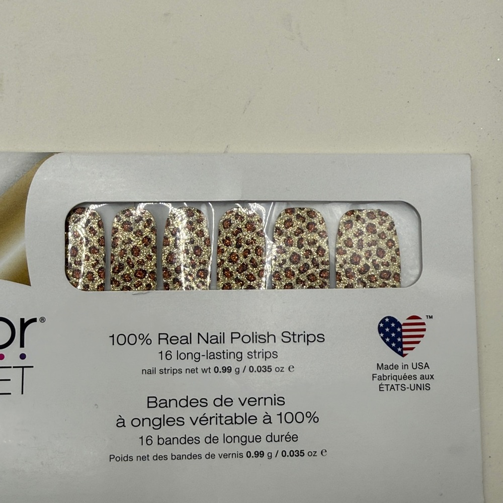 NWT Color Street Lot Bundle 5 Leopard Cheetah Peach Nail Strips Polish USA - Picture 5 of 6